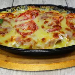 Быстрая картофельная запеканка на сковороде садж
